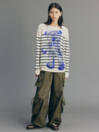 Bear-Print Knit Sweater