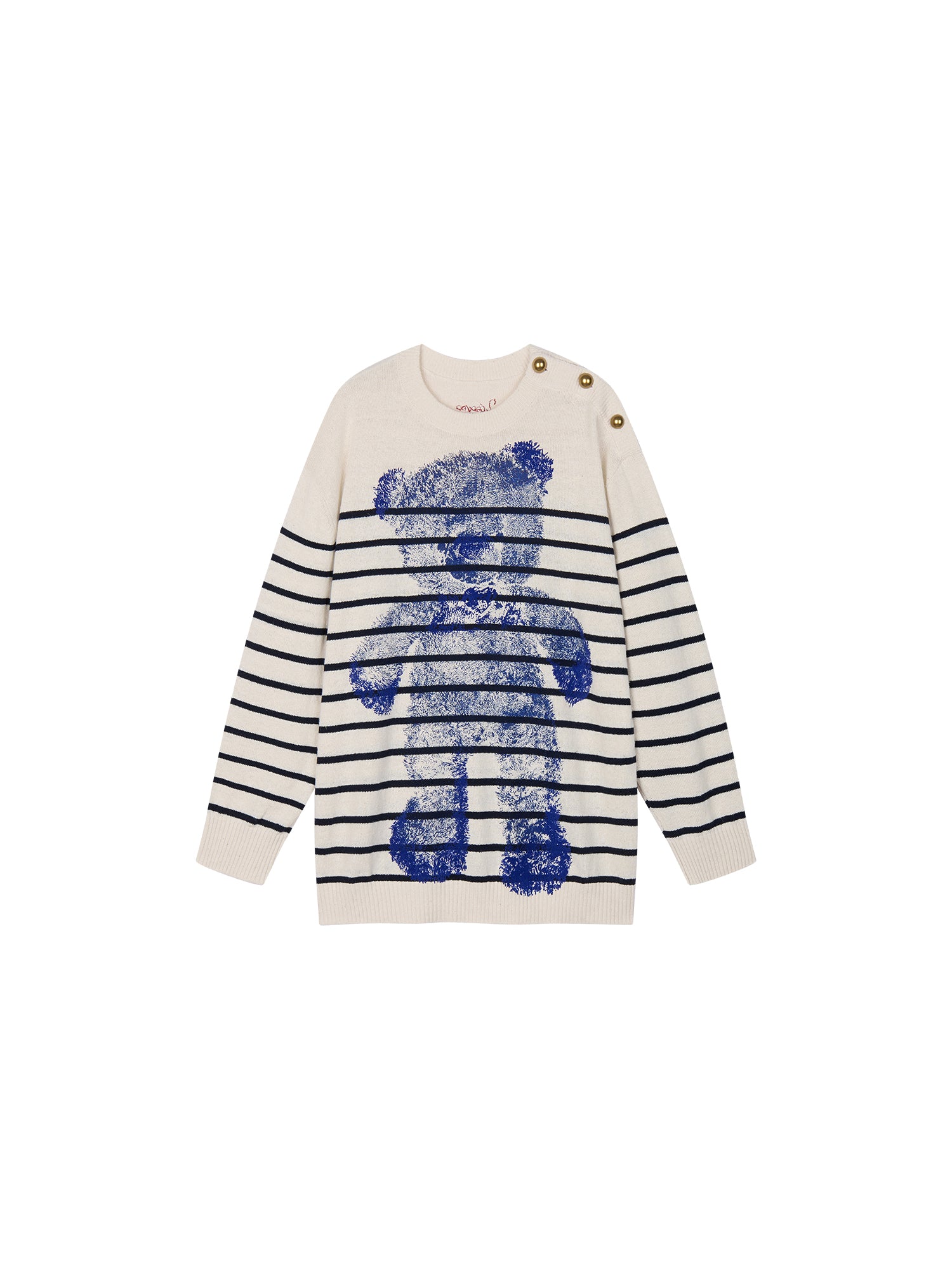 Bear-Print Knit Sweater