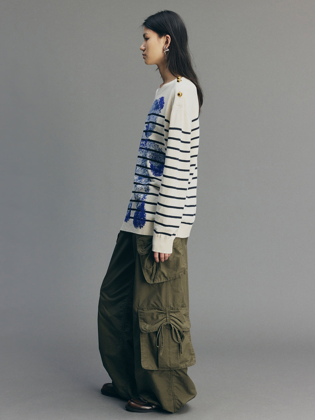 Bear-Print Knit Sweater