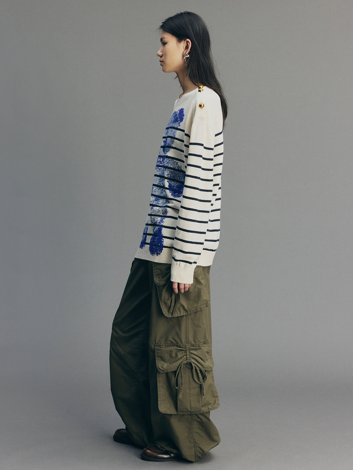 Bear-Print Knit Sweater
