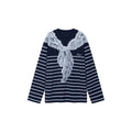 Striped Sailor Collar Sweatshirt