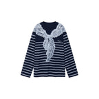 Striped Sailor Collar Sweatshirt
