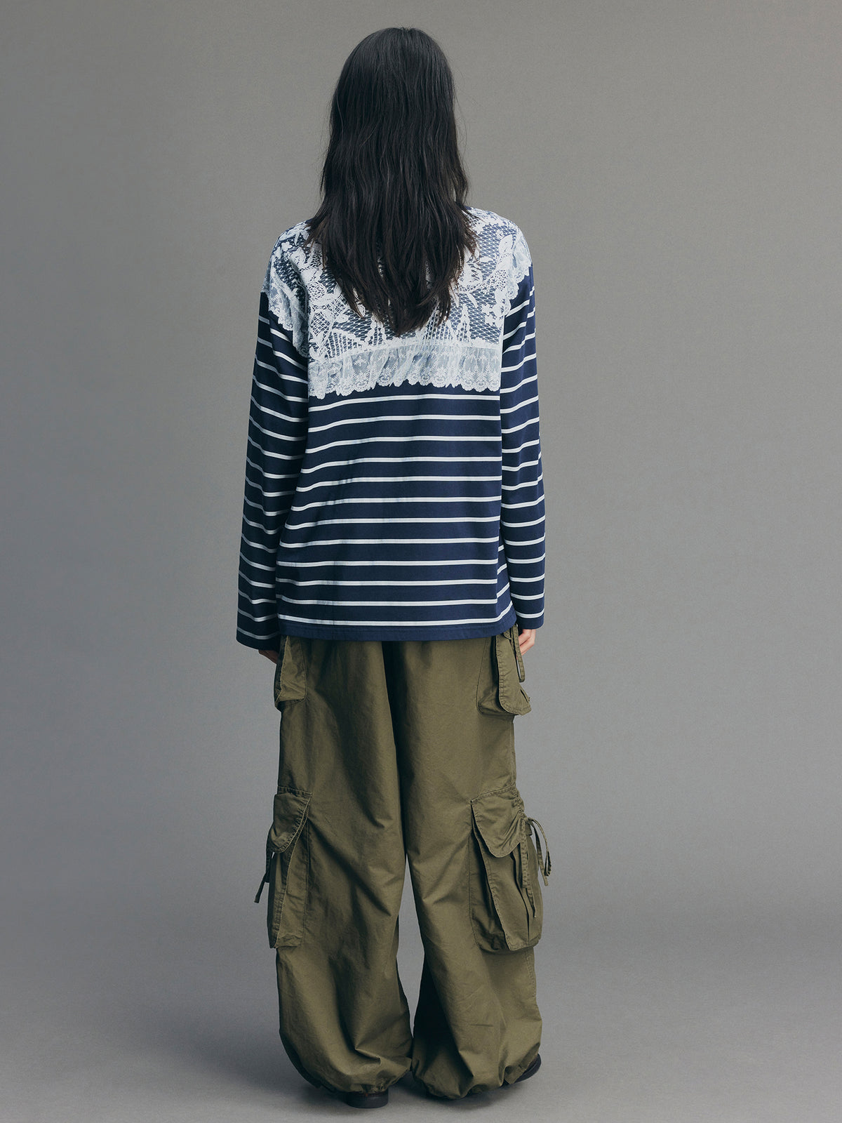 Striped Sailor Collar Sweatshirt
