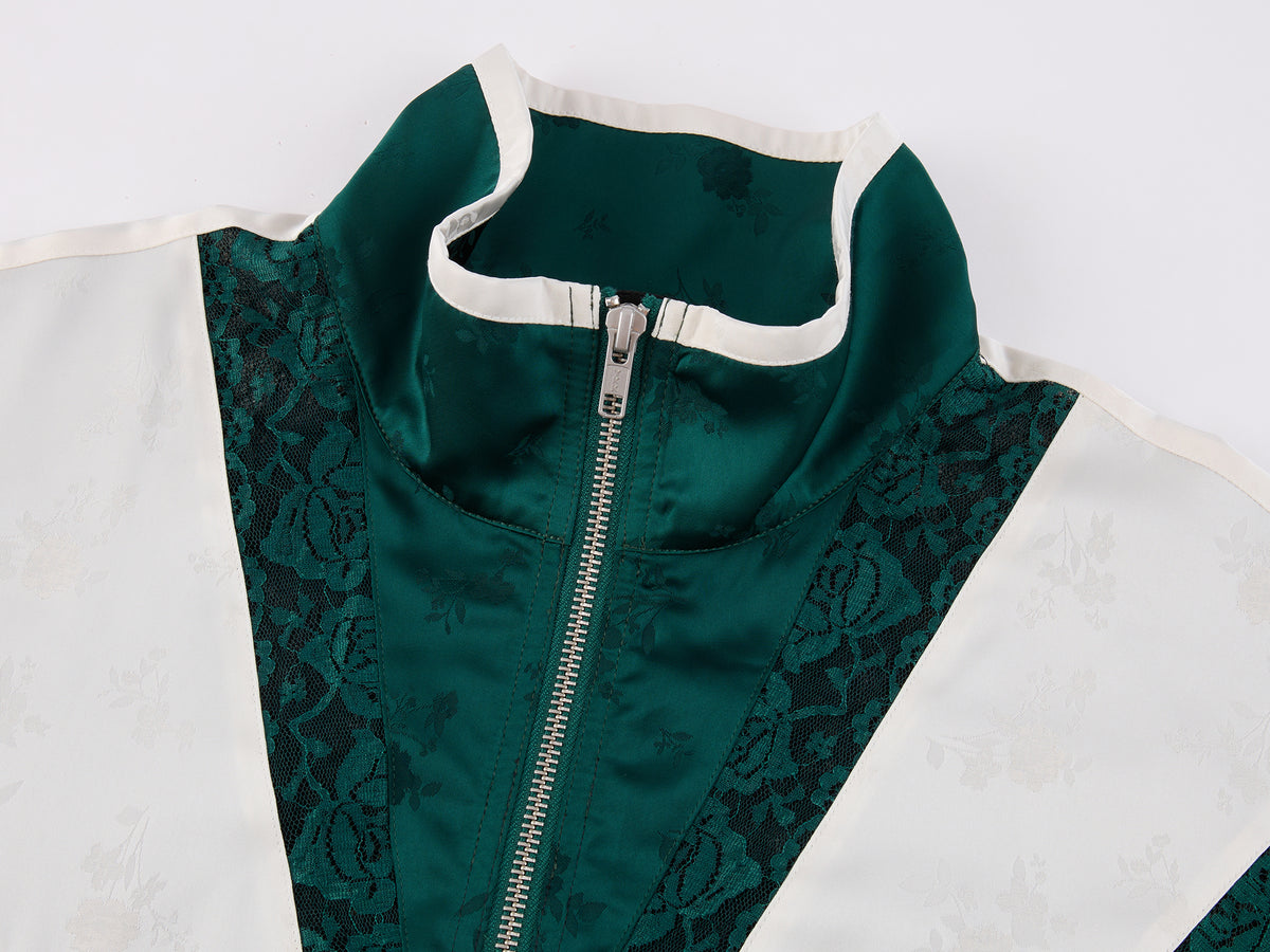 Jacquard Lace Mixed Sport Jacket