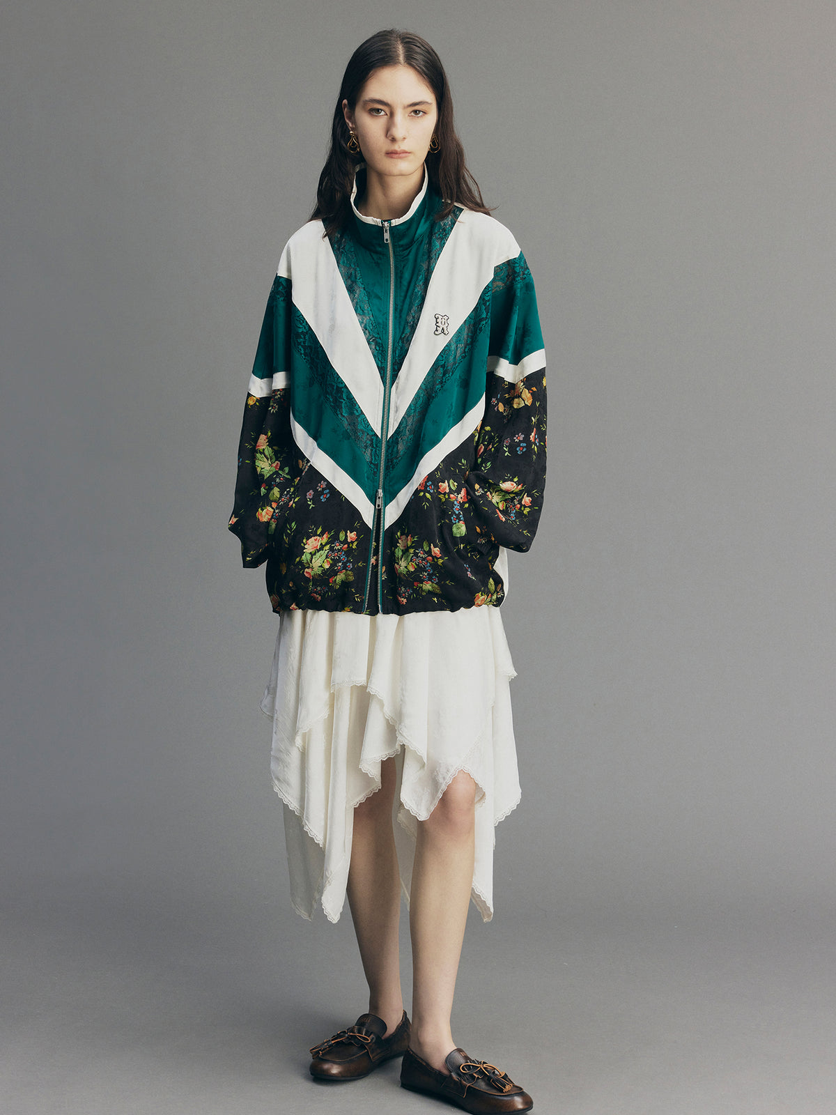Jacquard Lace Mixed Sport Jacket