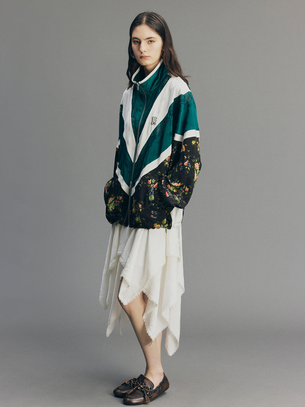 Jacquard Lace Mixed Sport Jacket
