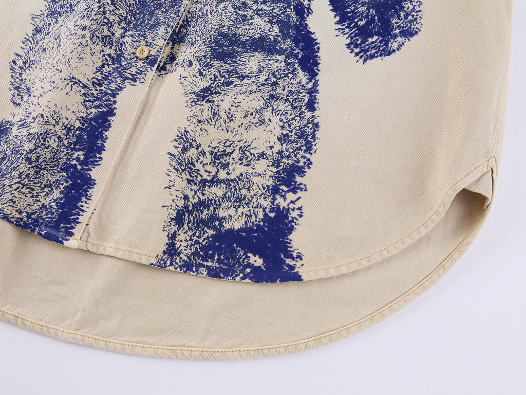 Bear-Print Utility Shirt Jacket