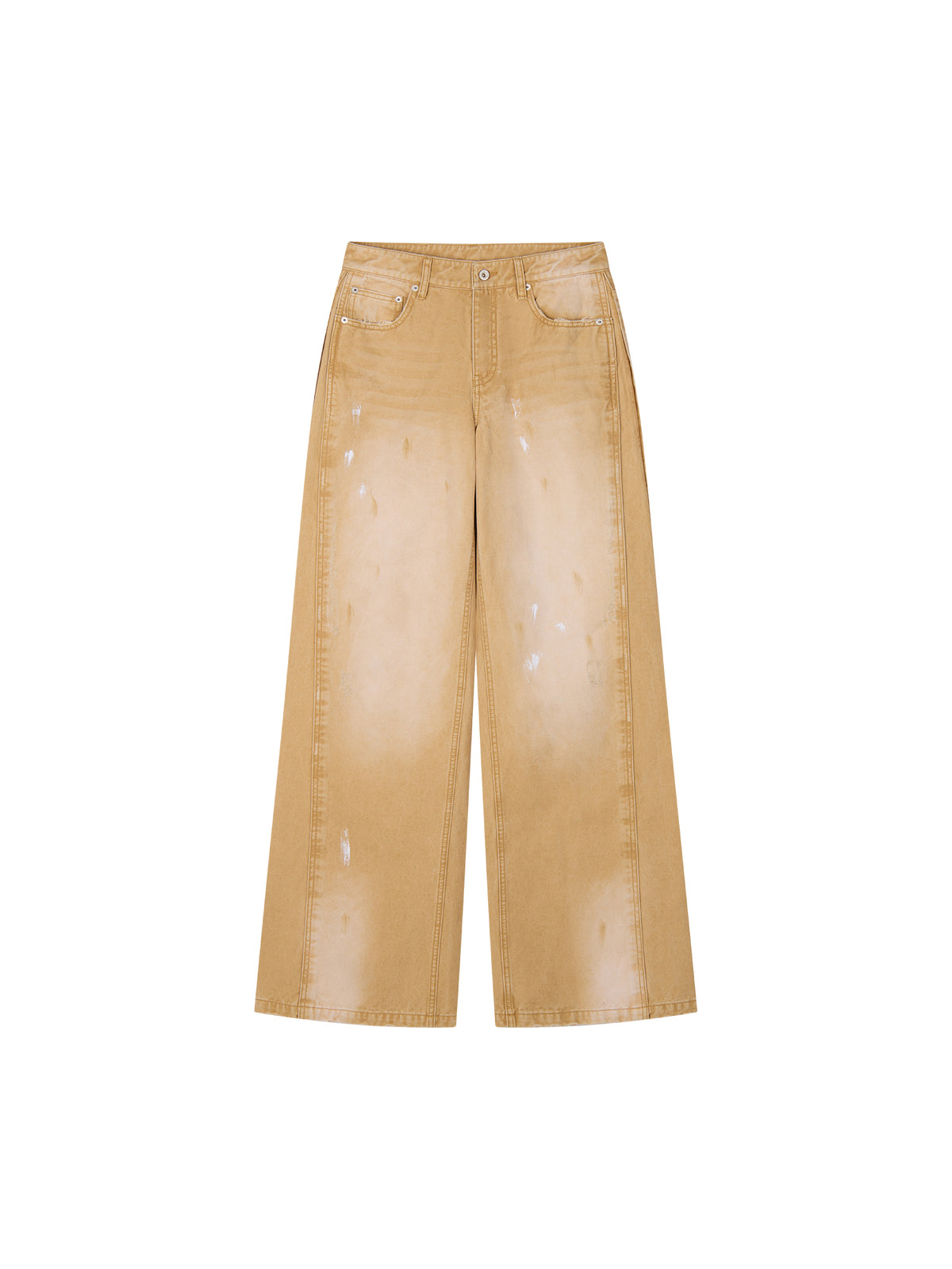 Paint-Spot Distressed Jeans