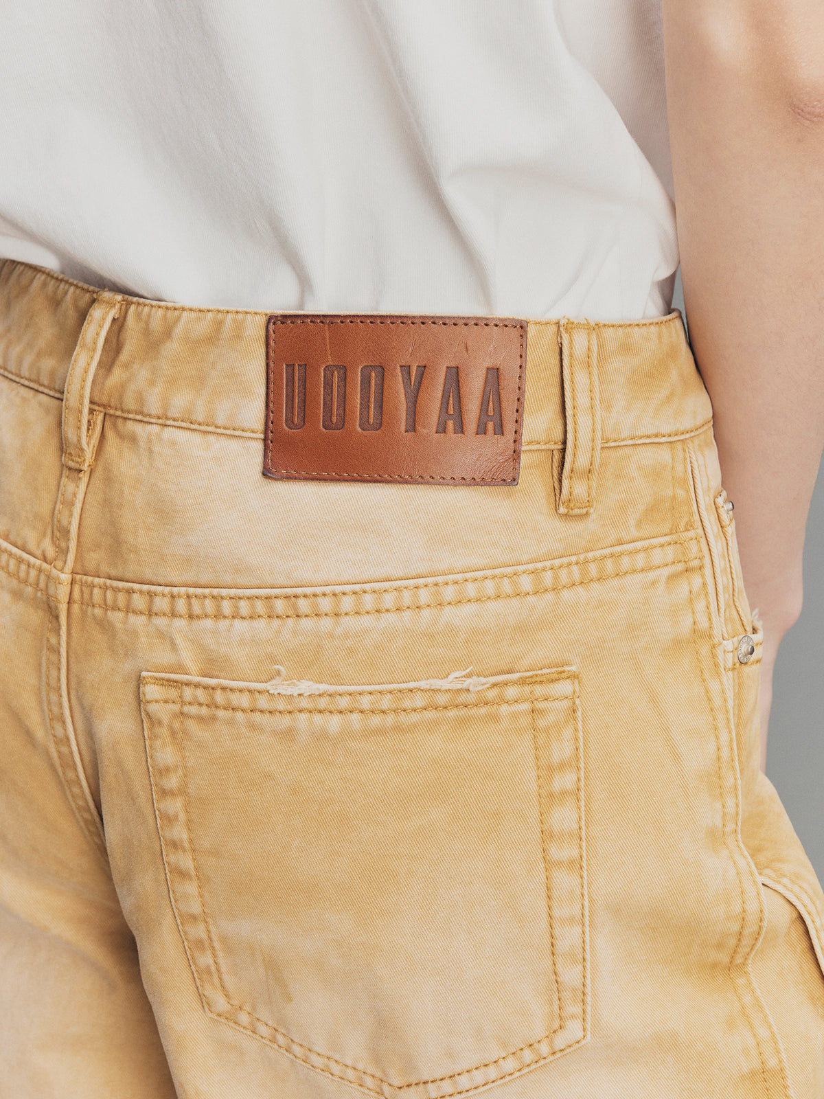 Paint-Spot Distressed Jeans