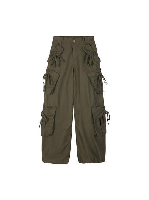 3D Bow Tie Multi-Pocket Cargo Pants