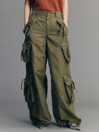 3D Bow Tie Multi-Pocket Cargo Pants