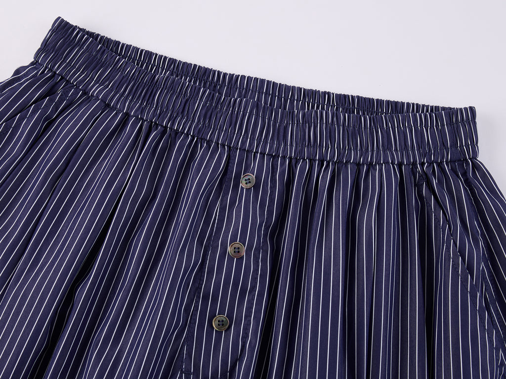 Relaxed Striped Aloha Shorts