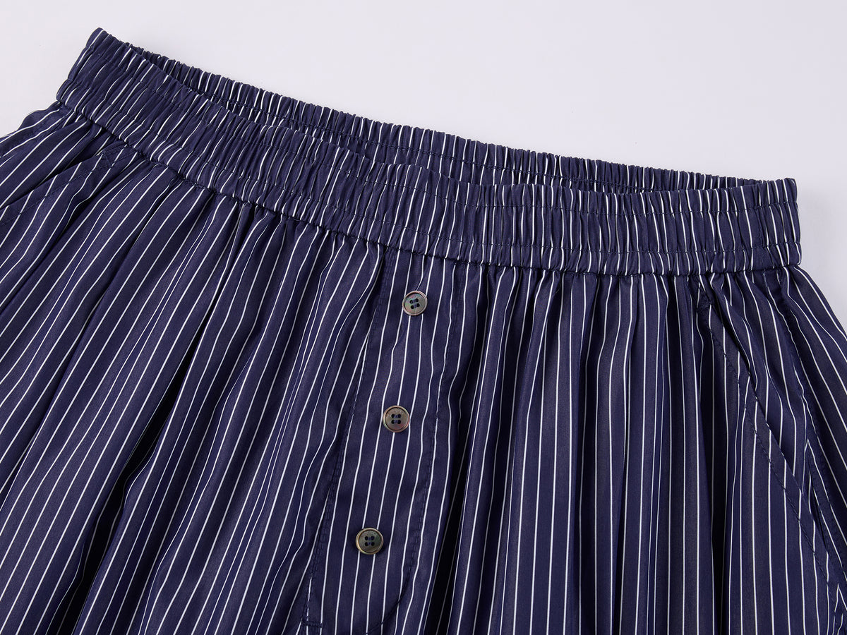 Relaxed Striped Aloha Shorts