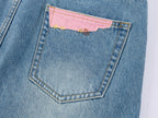 Vintage Patchwork Remake Denim Skirt