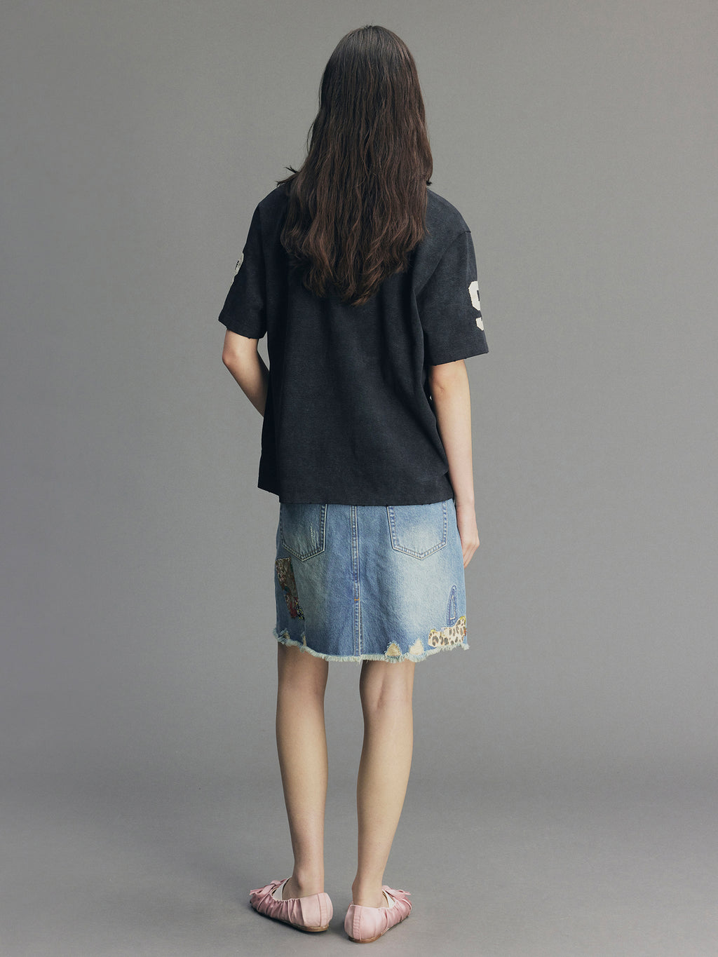 Vintage Patchwork Remake Denim Skirt