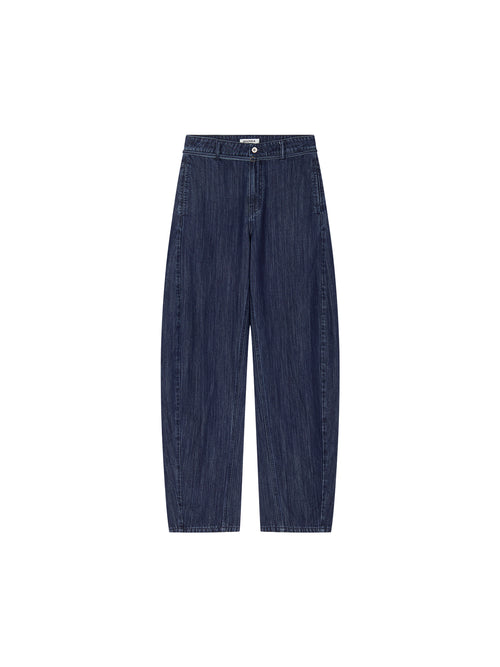 Sporty Cherry Slub Barrel Jeans