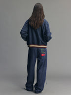Sporty Cherry Slub Barrel Jeans