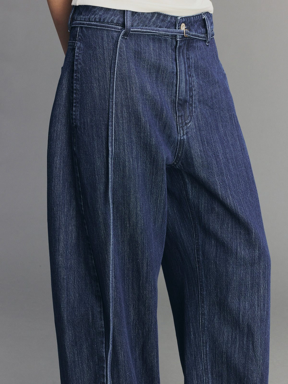 Sporty Cherry Slub Barrel Jeans