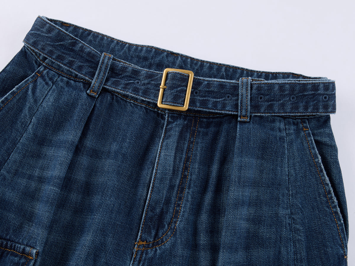 3D Bow Tie Denim Cargo Jeans