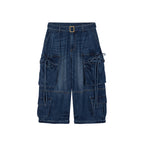 3D Bow Tie Denim Cargo Jeans