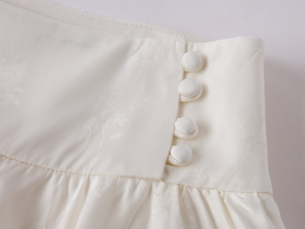 Satin Mixed Asymmetric Skirt
