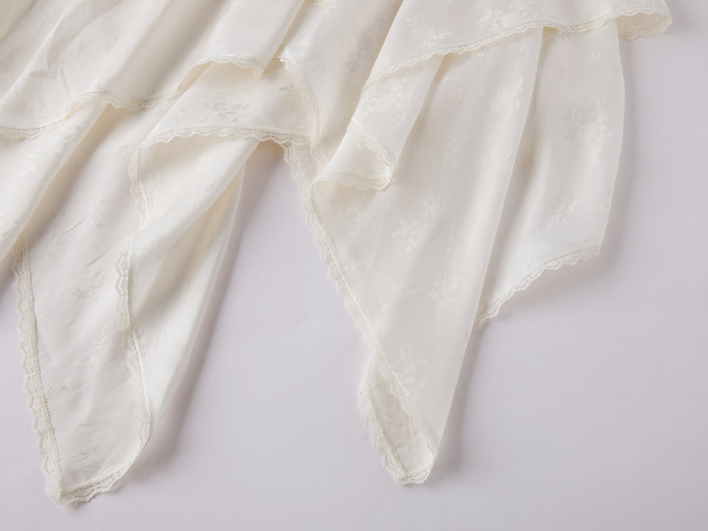 Satin Mixed Asymmetric Skirt