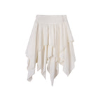 Satin Mixed Asymmetric Skirt