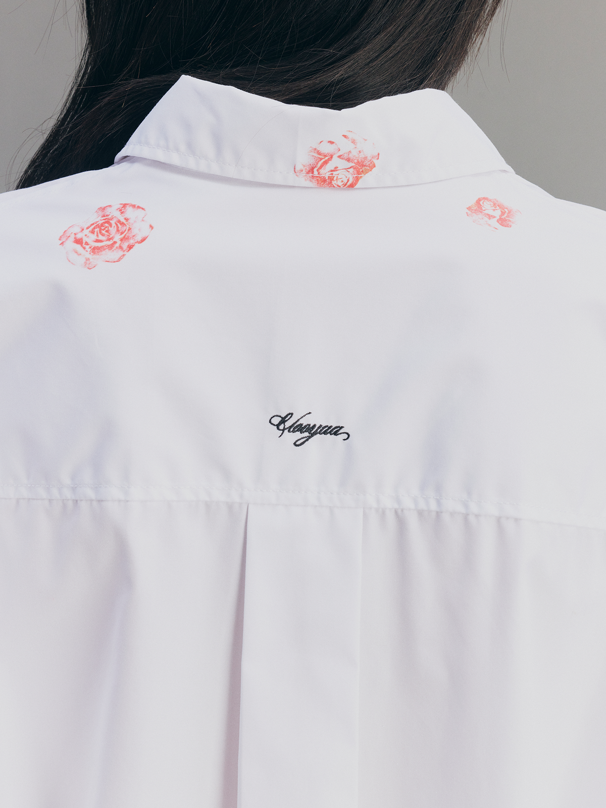 Rose Lipstick Print Poplin Shirt