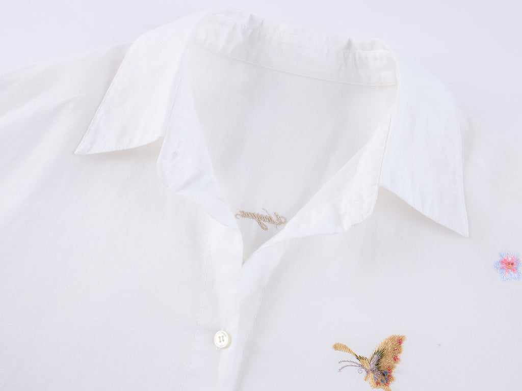 Fantasy Cat Embroidered Shirt