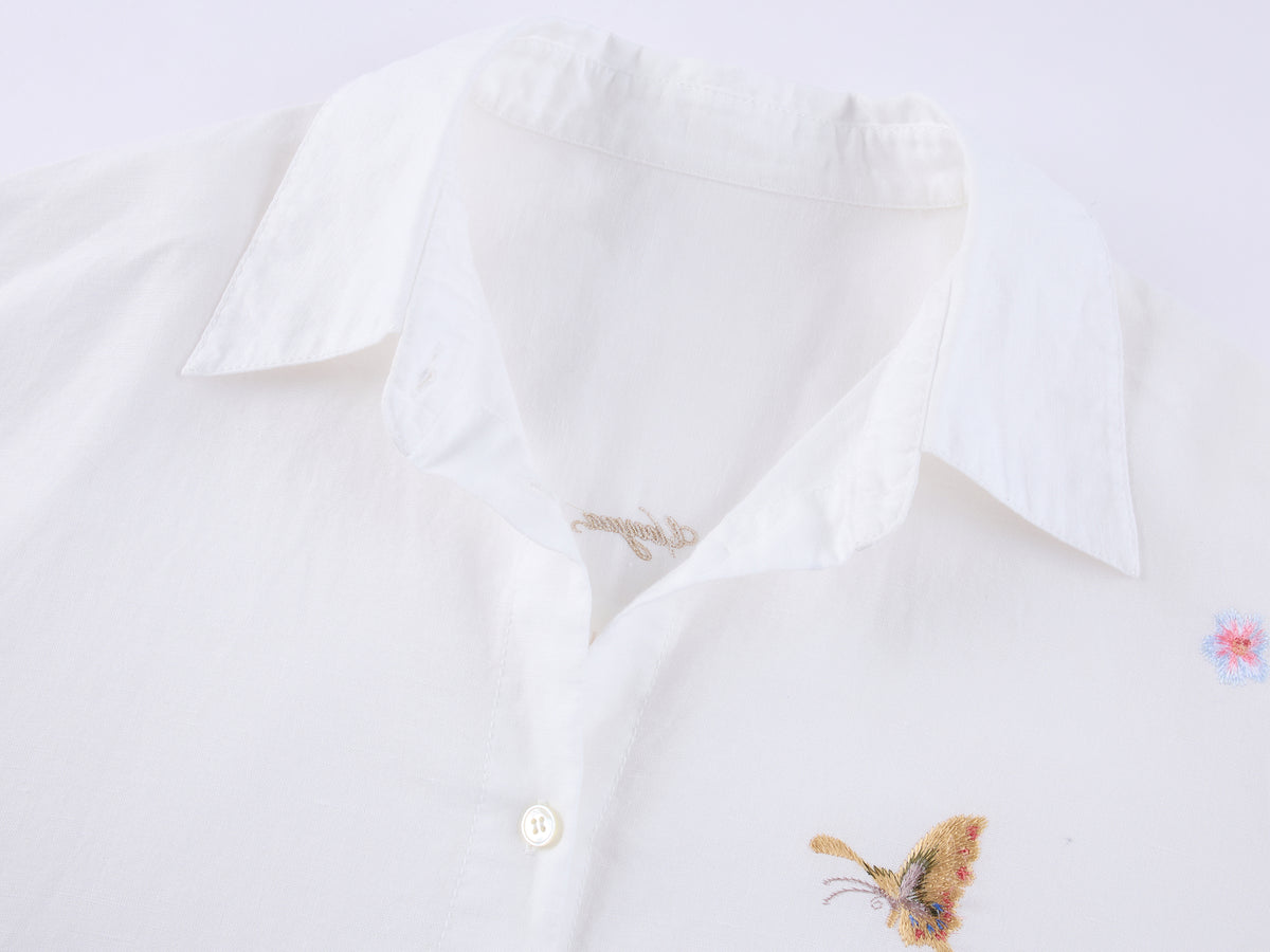 Fantasy Cat Embroidered Shirt