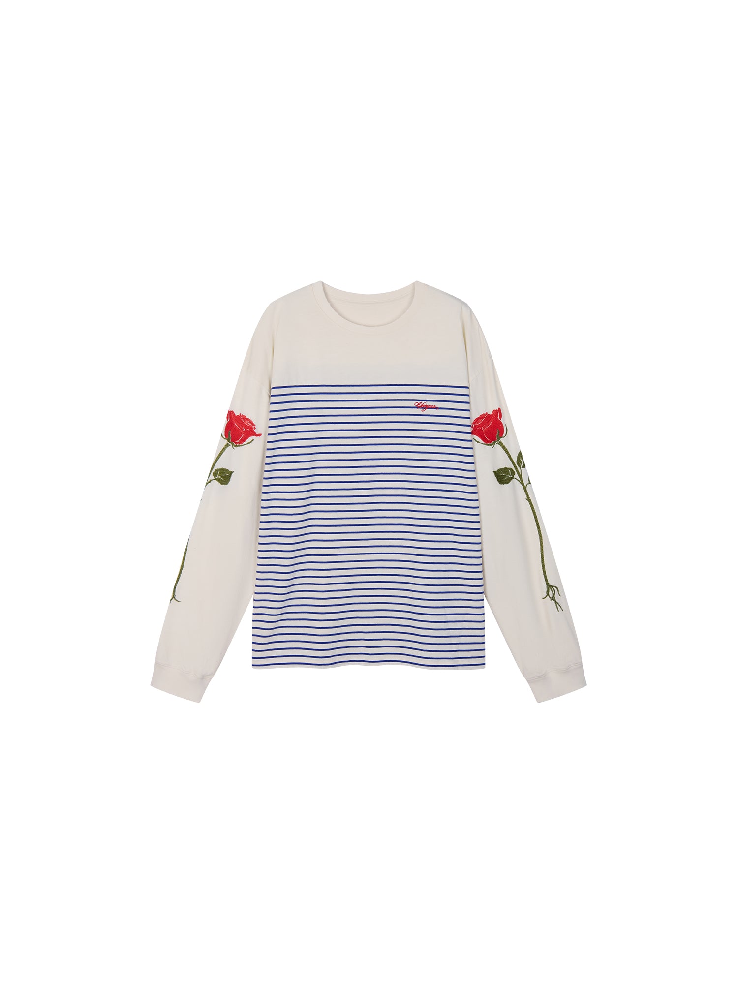 Romantic True Flower Stem Embroidered Sweatshirt