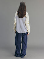 Romantic True Flower Stem Embroidered Sweatshirt