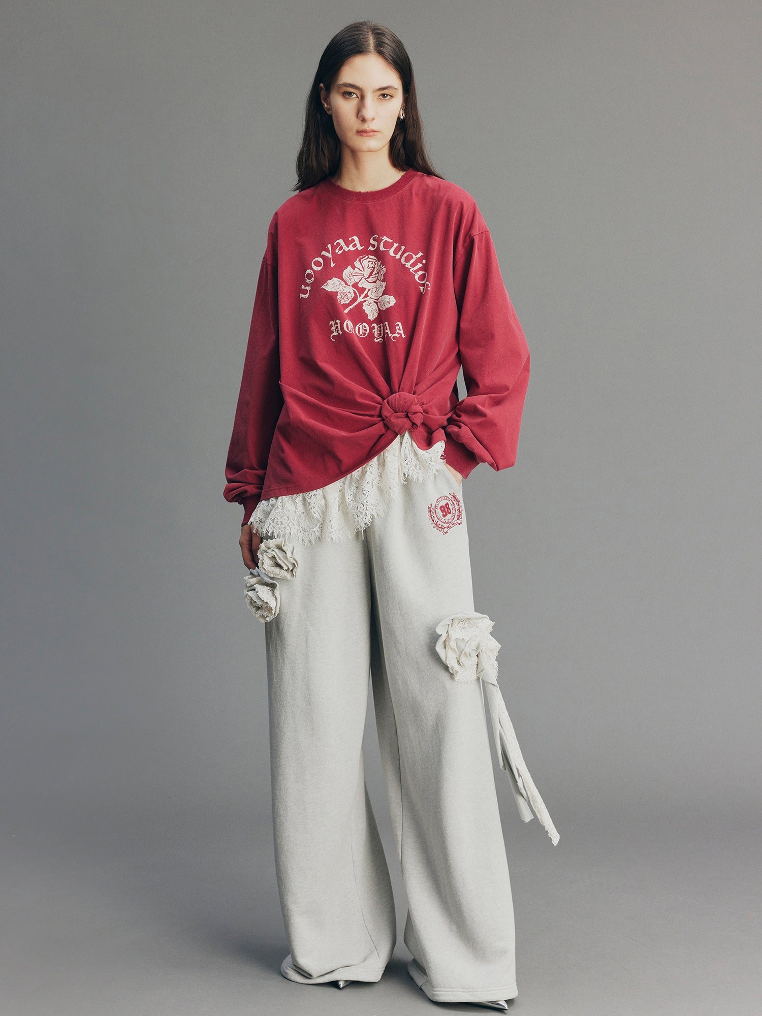 Casual Twisted Layered Collegiate Sweatshirt