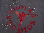Rock Print Rhinestone T-shirt