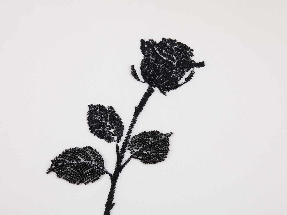 True Flower Sequin Embroidered Layered T-shirt