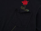 Playful True Flower Lace Distressed Sweatshirt