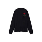 Playful True Flower Lace Distressed Sweatshirt