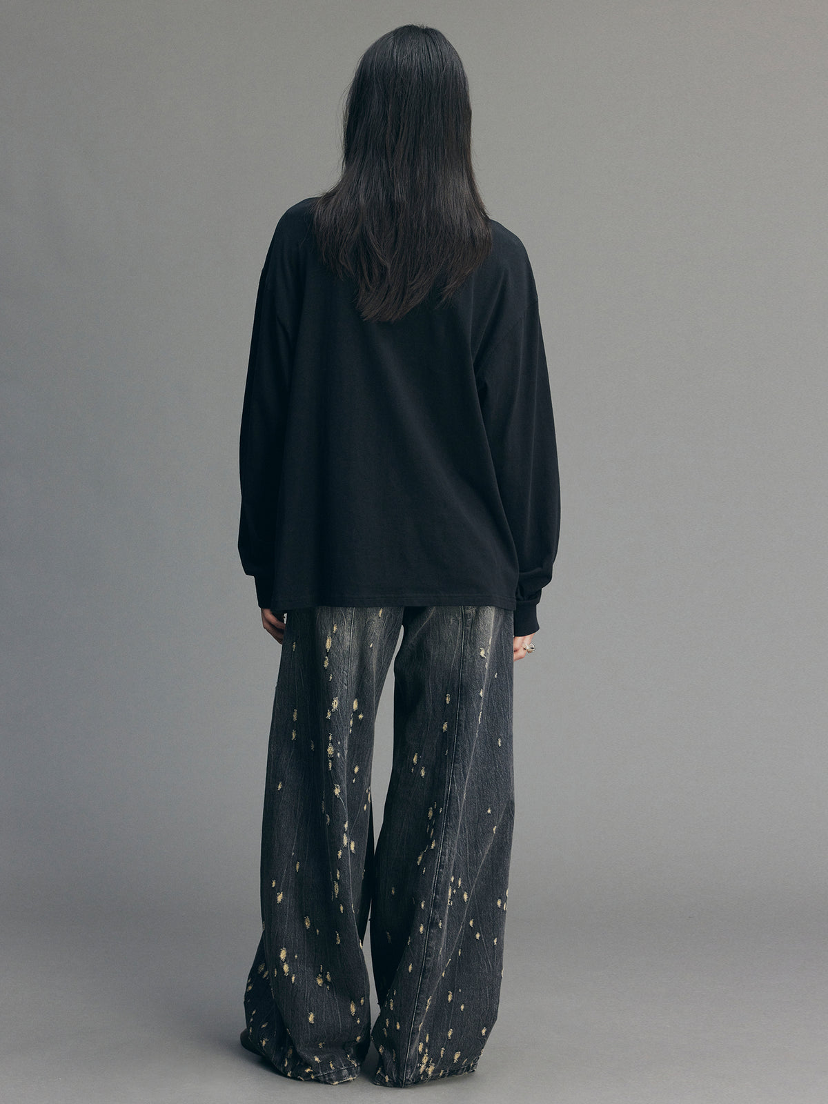 Playful True Flower Lace Distressed Sweatshirt