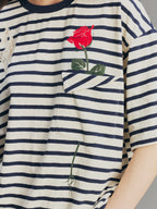 True Flower Lace Distressed T-shirt