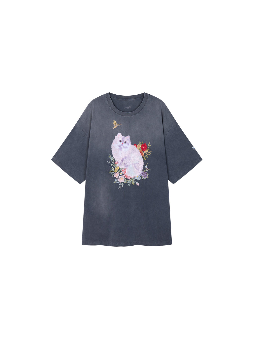 Fantasy Cat Embroidered T-shirt