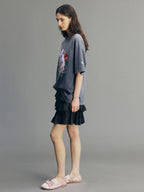 Fantasy Cat Embroidered T-shirt