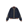 Vintage Romantic Military Denim Bomber Jacket