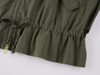 Vintage Embroidered Drawstring Utility Jacket