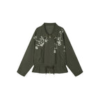 Vintage Embroidered Drawstring Utility Jacket