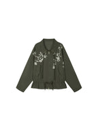 Vintage Embroidered Drawstring Utility Jacket