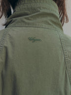 Vintage Embroidered Drawstring Utility Jacket