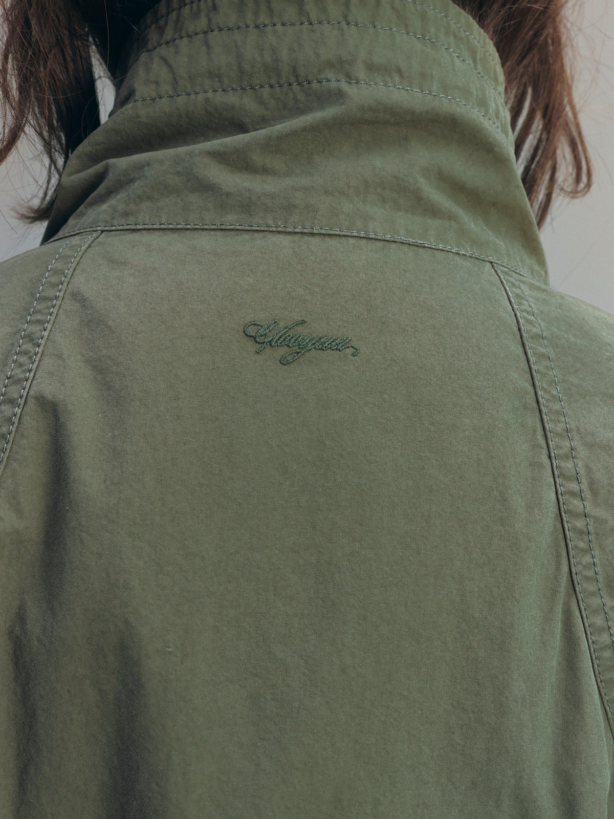 Vintage Embroidered Drawstring Utility Jacket