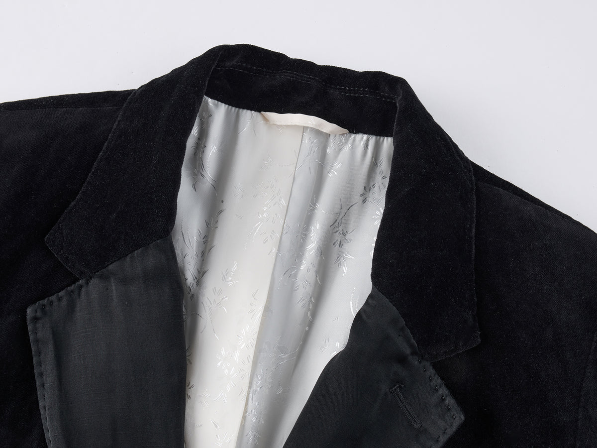 Distressed Aquatic Tuxedo Blazer