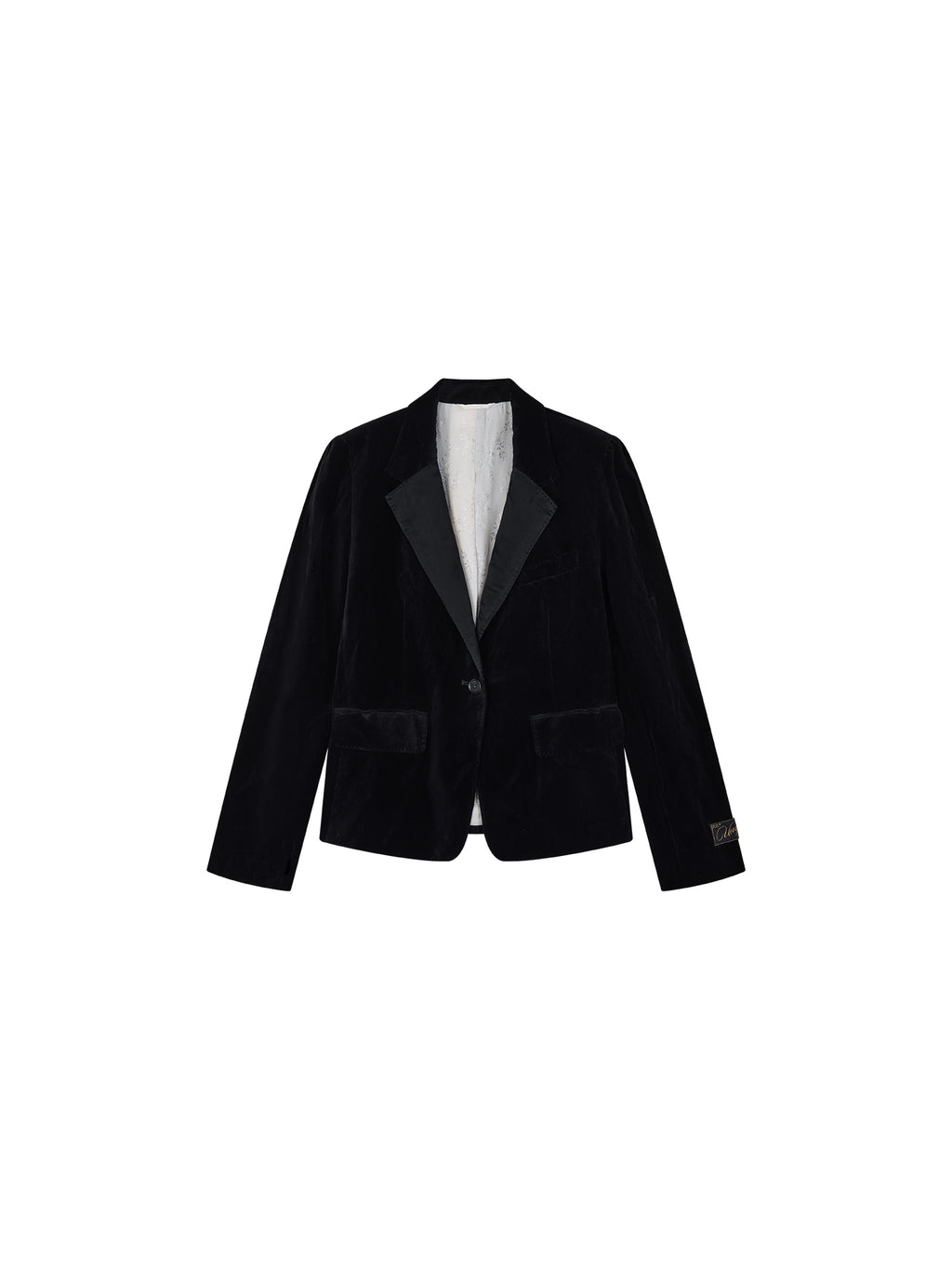 Distressed Aquatic Tuxedo Blazer
