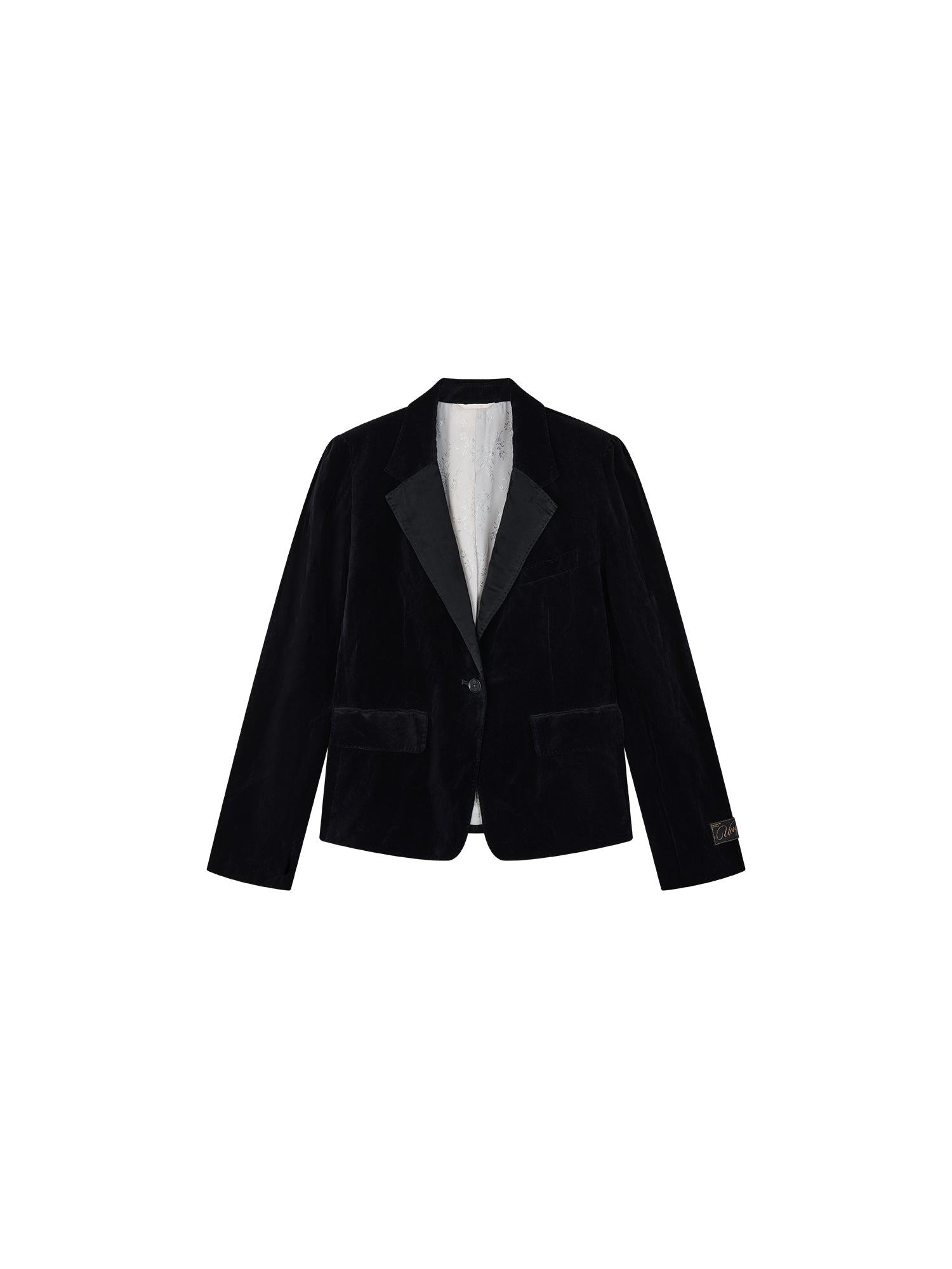Distressed Aquatic Tuxedo Blazer